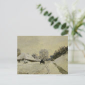 ザカート、または雪の下の道路Honfleur, 1865 ポストカード (スタンド正面)