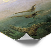 ザカーペ飛んでいるットファンタジーアートポスタープリント ポスター (角)