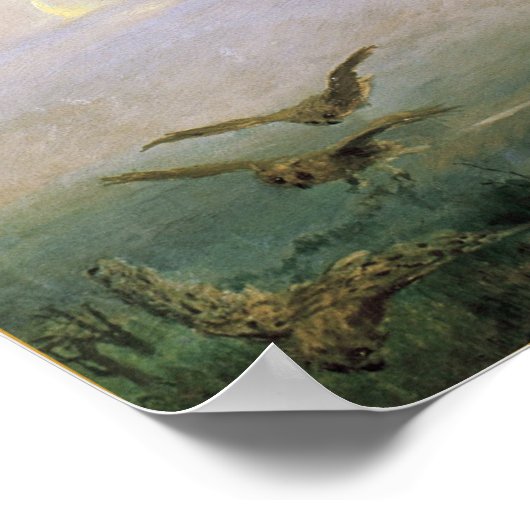 ザカーペ飛んでいるットファンタジーアートポスタープリント ポスター (角)