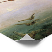 ザカー飛んでいるペット ポスター (角)