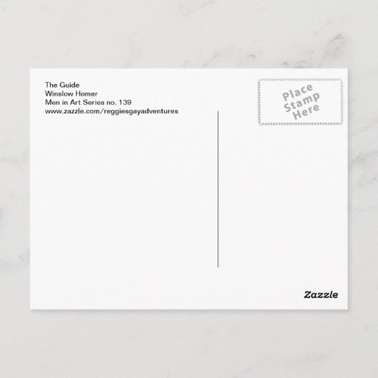 ザガイドバイウィンスローホーマーファインアート水彩 ポストカード (裏面)