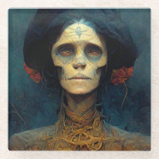 ザガウンレディファンタジーSF ガラスコースター (正面)