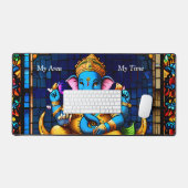 ザガネシュカラフルブルー象の神 デスクマット (キーボード&マウス)