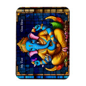 ザガネシュカラフルブルー象の神 マグネット (縦)