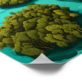 ザガンビアイラストレーショントラベルアートヴィンテージ ポスター (角)