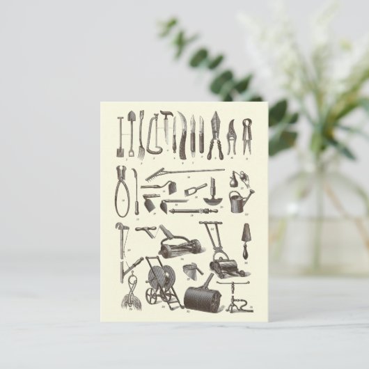 ザガーデナエレガントー – アンティークガーデンツール ポストカード (スタンド正面)