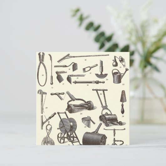 ザガーデナエレガントー – アンティークガーデンツール 招待状 (スタンド正面)