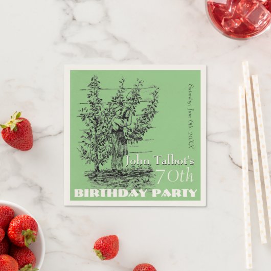 ザガーデナー70thバースデーパーティー紙ナプキンス スタンダードカクテルナプキン (インサイチュ)