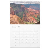 ザガーデンアイルオブカウアイ古代パラダイス カレンダー (1月 2027)