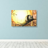 ザガーデンカタツムリキャンバスプリント キャンバスプリント (インサイチュ (ウッドフロア))