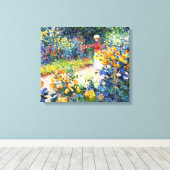 ザガーデンクロードモネ絵画女 キャンバスプリント (インサイチュ (ウッドフロア))