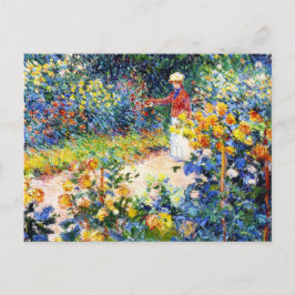 ザガーデンクロードモネ絵画女 ポストカード