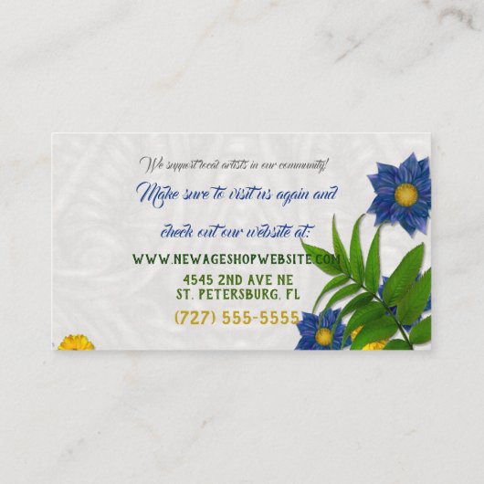 ザガーデンニューエイジフォークショップスモールビジネス 名刺 (裏面)