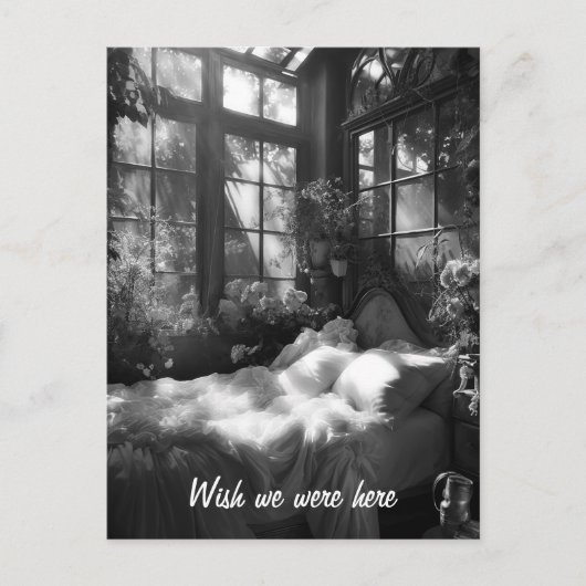 ザガーデンブードワールB&W写真 ポストカード (正面)