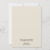 ザガーデン素朴グリーンリーサンフラワーブライダルシャワー 招待状 (裏面)