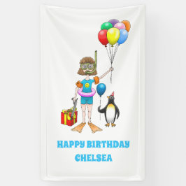 ザガールとペンギンのプールパーティー 横断幕