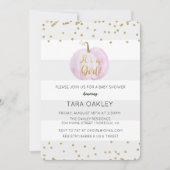 ザガールカボチャグリッターベビーシャワー招待状 招待状 (正面)