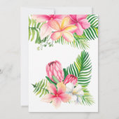 ザガールサファリワイルドトロピカルフローラベビーシャワー 招待状 (裏面)