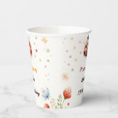 ザガールズラブバグピクニック水玉模様1st誕生日 紙コップ (左)