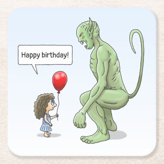 ザガール&ゴブリン スクエアペーパーコースター (正面)