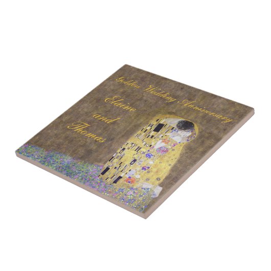 ザキスアールヌーボーゴールデン結婚ズ記念日ti タイル (側面)