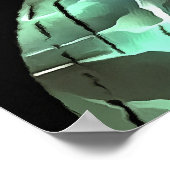 ザキスバイムーンライトアンド海抽象芸術アート ポスター (角)