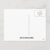 ザキスバレンタイン白黒アートデコデザイン シーズンポストカード (裏面)