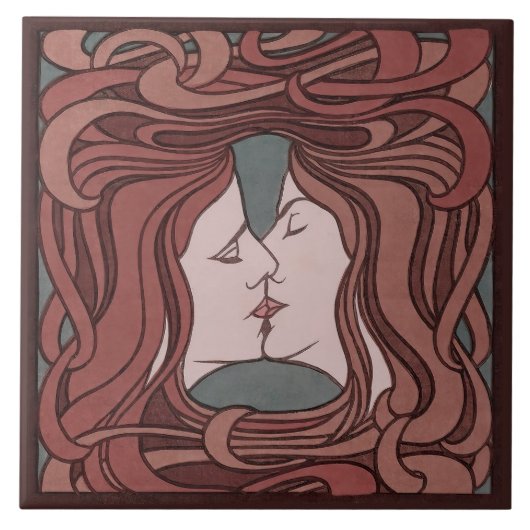 ザキスピーターベーレンスアールヌーボーアールデコセラミ タイル (正面)