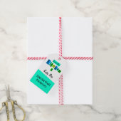 ザキッチンオブカスタムレトロブルースベーキングラベル ギフトタグ (より糸付き)