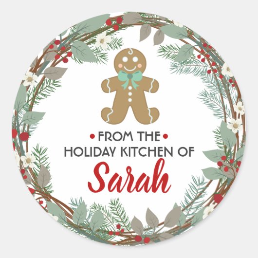 ザキッチンオブホリデーベーキングシール ラウンドシール (正面)