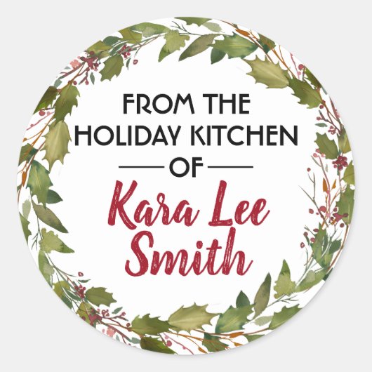ザキッチンオブホリデーベーキングシール ラウンドシール (正面)
