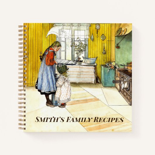 ザキッチンカールラルソンヴィンテージファインアートカスタム ノートブック (正面)