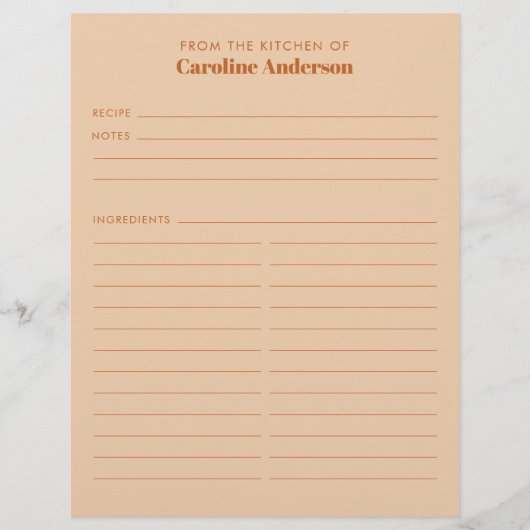 ザキッチンタンモダンブラウンレシピカスタム チラシ (正面)