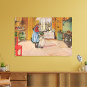 ザキッチンバイカールラルソンヴィンテージスウェーデン1898 キャンバスプリント (インサイチュ (リビング))