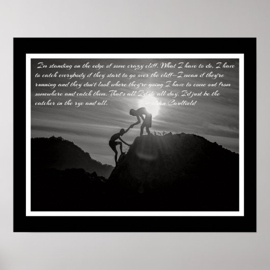 ザキャッチャーin the Rye – ホルデンコーフィールド引用文 ポスター (正面)
