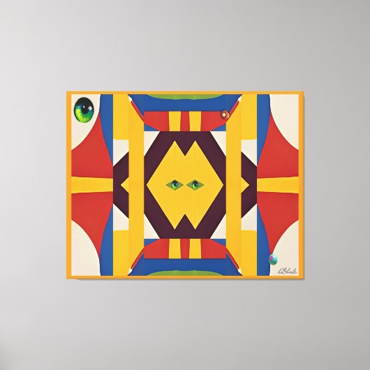 ザキャットケンゲージ抽象芸術 キャンバスプリント (正面)