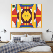 ザキャットケンゲージ抽象芸術 キャンバスプリント (インサイチュ (寝室))