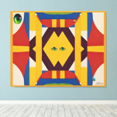 ザキャットケンゲージ抽象芸術 キャンバスプリント (インサイチュ (ウッドフロア))