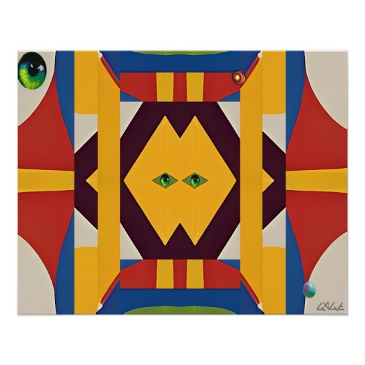 ザキャットケンゲージ抽象芸術 ポスター (正面)