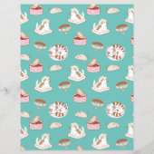 ザキャットライフグリーンパターンスクラップブック作り紙 (裏面)