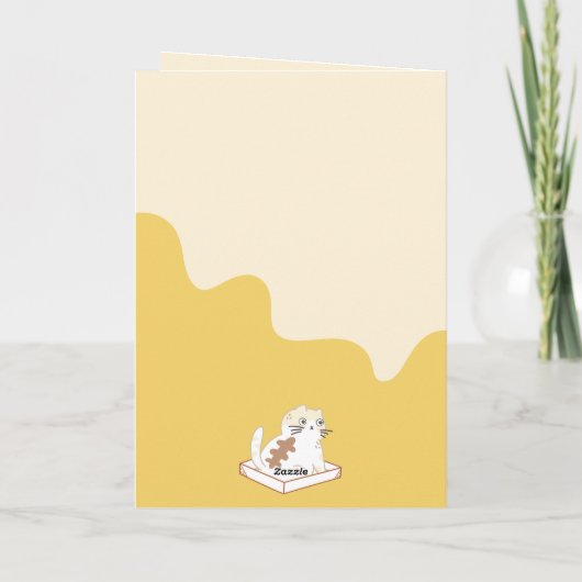 ザキャットライフハッピーバースデーキッズネーム誕生日 カード (裏面)