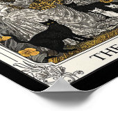 ザキャットレディタロットカードヴィンテージゴシック女性猫M ポスター (角)