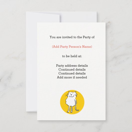 ザキャット招待状 招待状 (裏面)