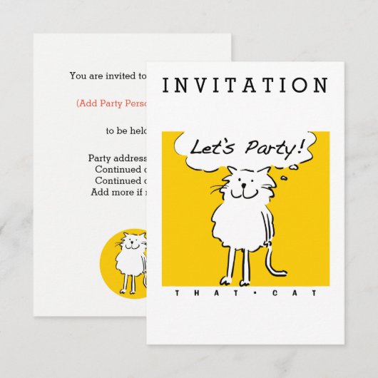 ザキャット招待状 招待状 (正面/裏面)