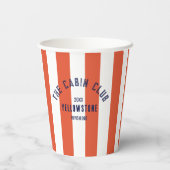 ザキャビンクラカスタムブCRESTレッドパークストライプ 紙コップ (裏面)