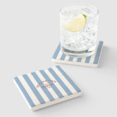 ザキャビンクルーカスタムズクレストブルーパークストライプ ストーンコースター (横)