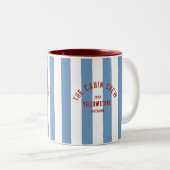 ザキャビンクルーカスタムズクレストブルーパークストライプ ツートーンマグカップ (正面右)