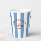 ザキャビンクルーカスタムズクレストブルーパークストライプ 紙コップ (裏面)