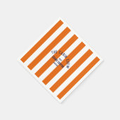 ザキャビンクルーズカスタムクレストオレンジパークストライプ スタンダードカクテルナプキン (角)