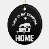 ザキャンピングトレーラーキャンパーモバイルホーム セラミックオーナメント (左)